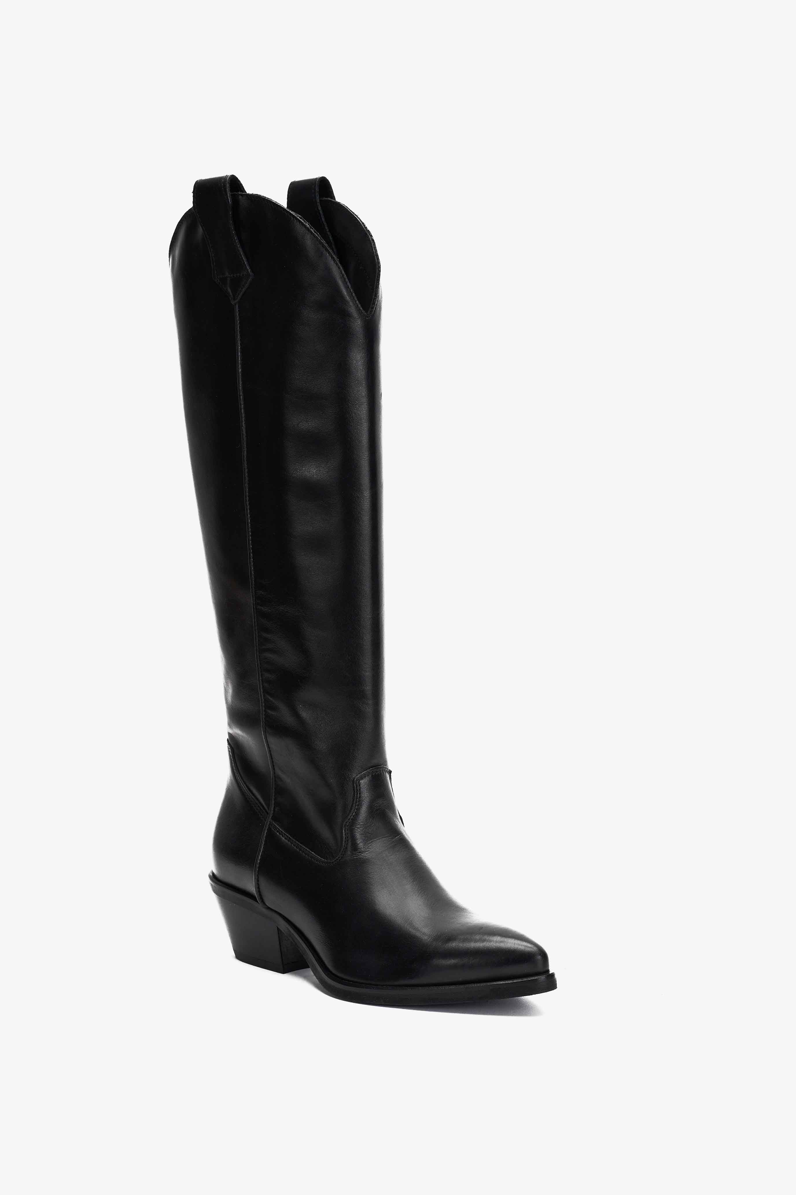 Stivale Texano in Vitello Nero - Duna