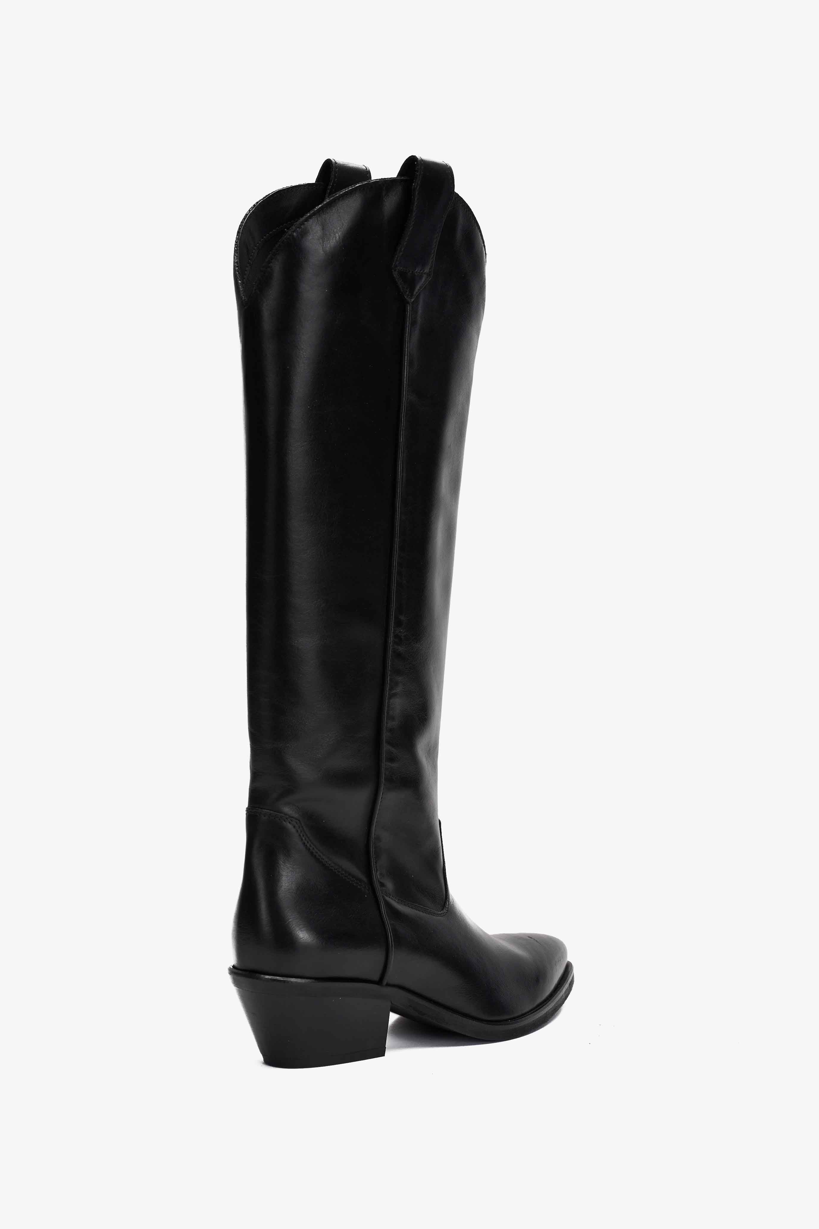 Stivale Texano in Vitello Nero - Duna