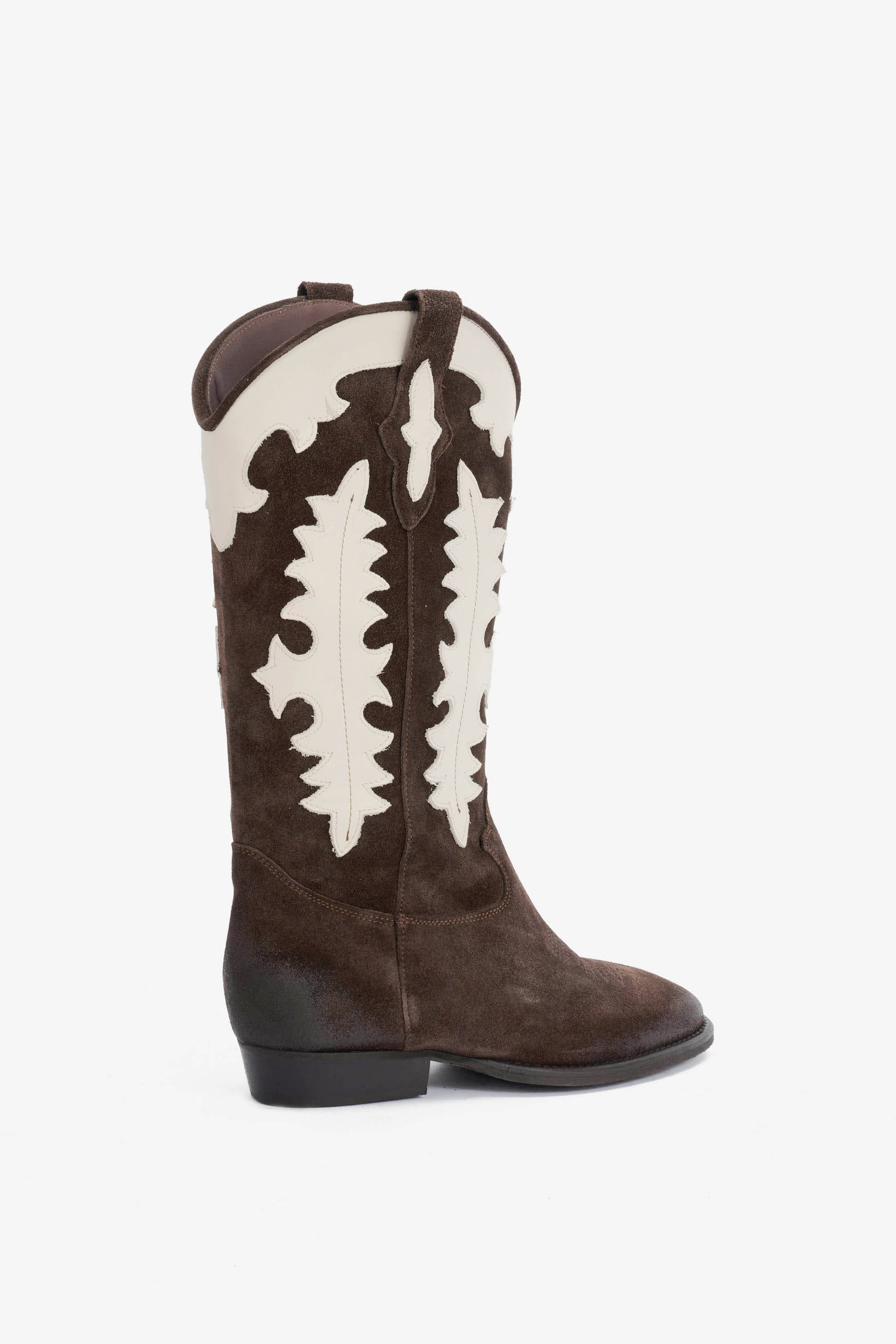 Stivale in Camoscio T.Moro e Riporti Panna - Aurora