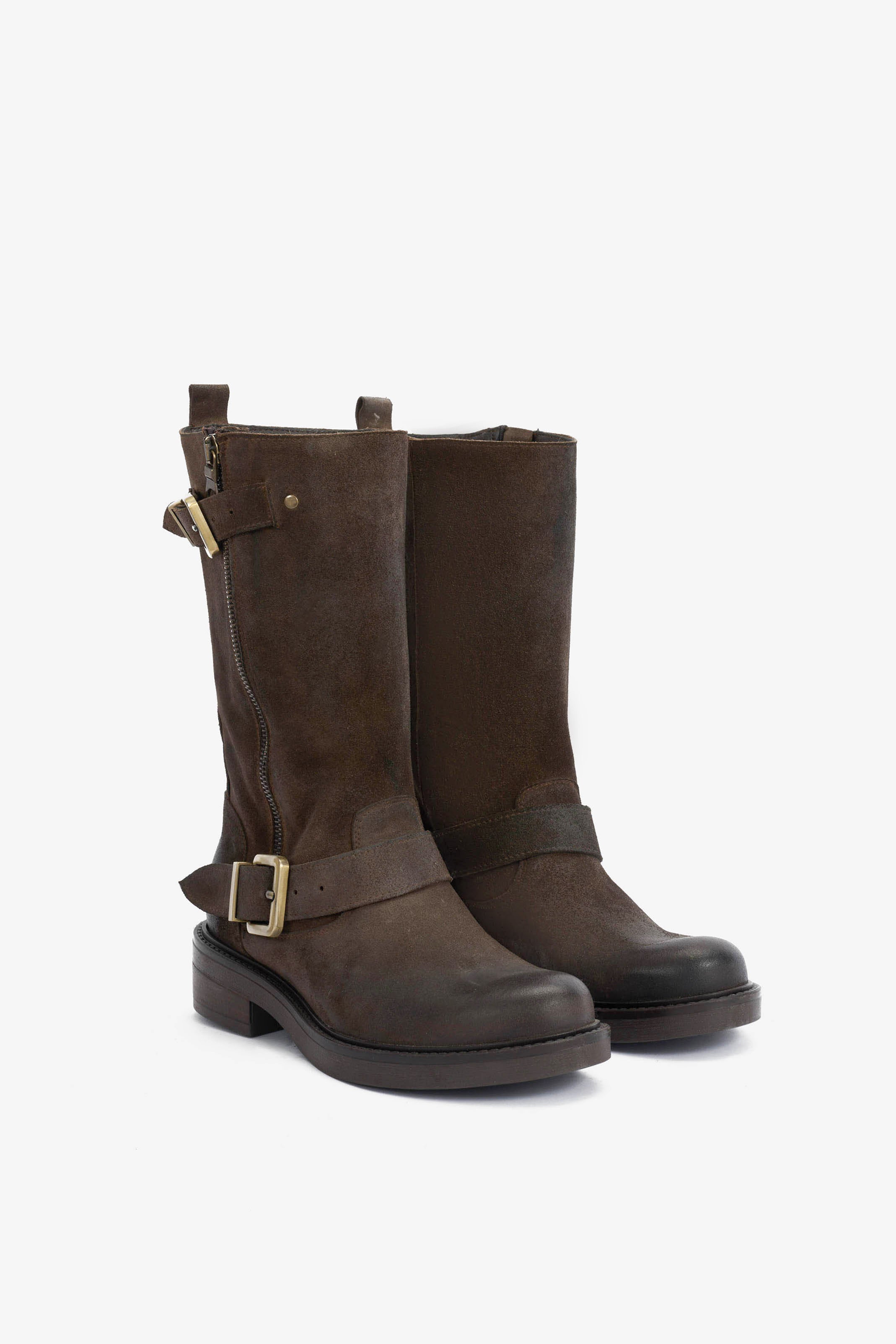 Stivale Biker in Camoscio T.Moro - Axel