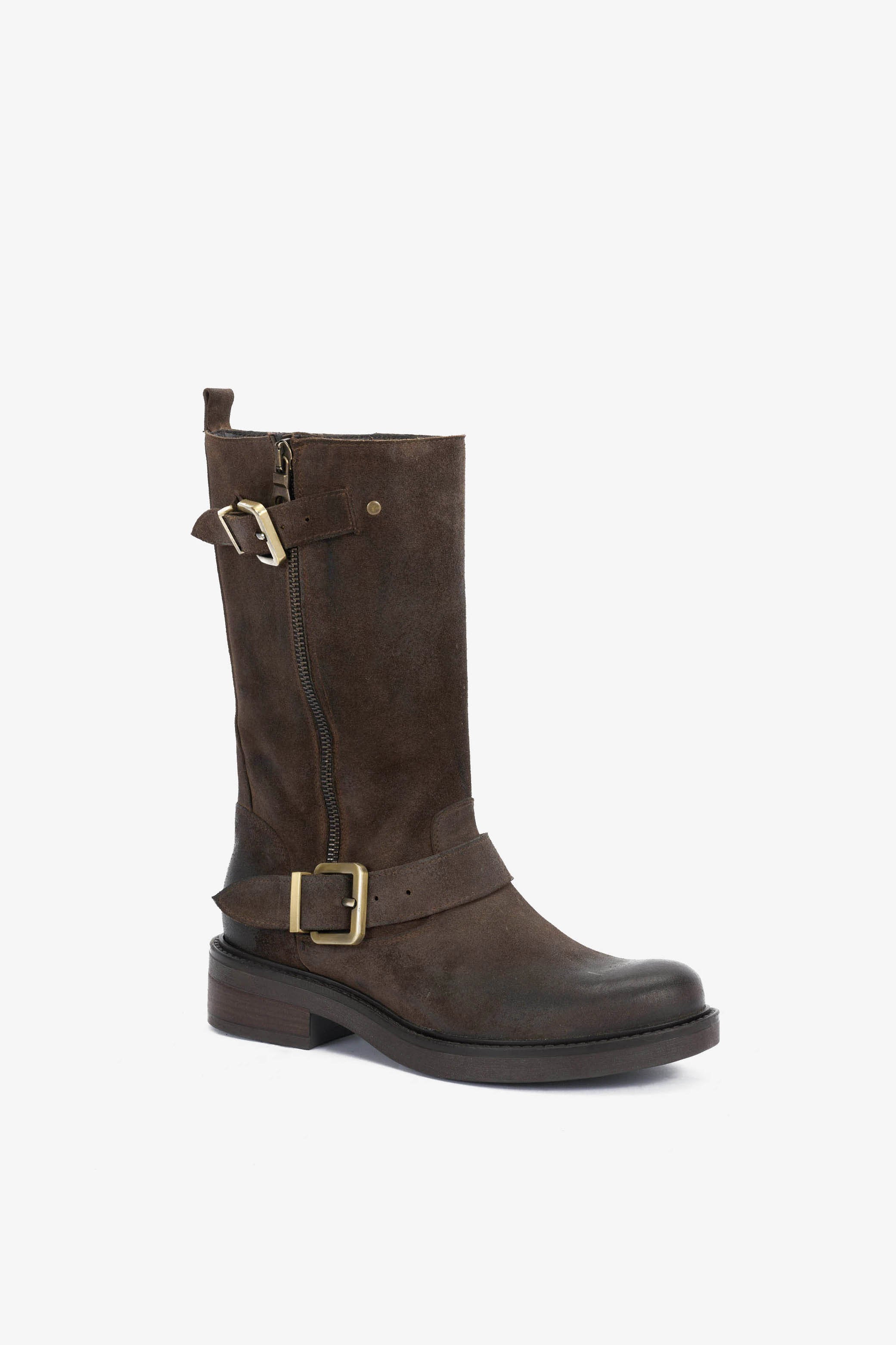 Stivale Biker in Camoscio T.Moro - Axel