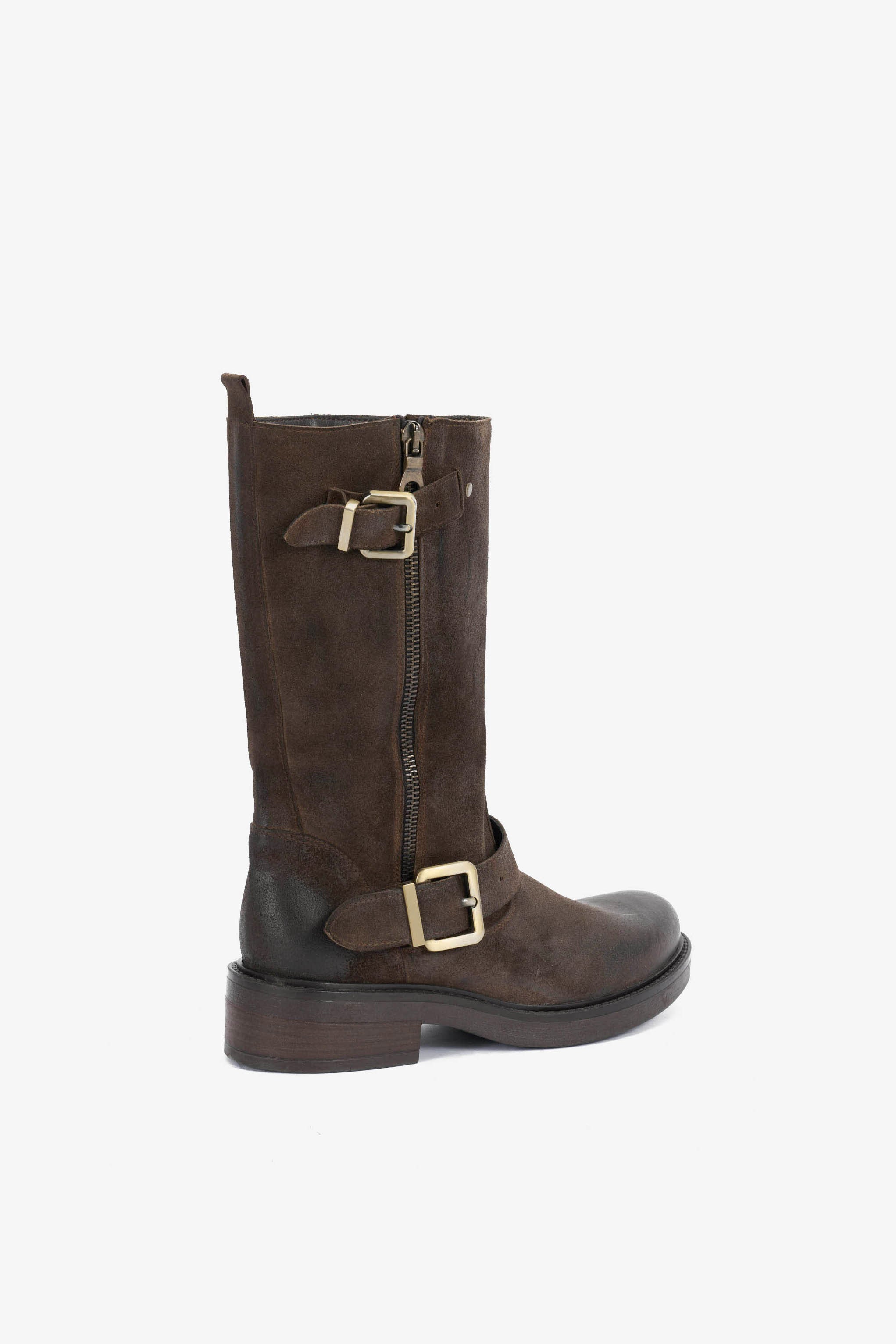 Stivale Biker in Camoscio T.Moro - Axel