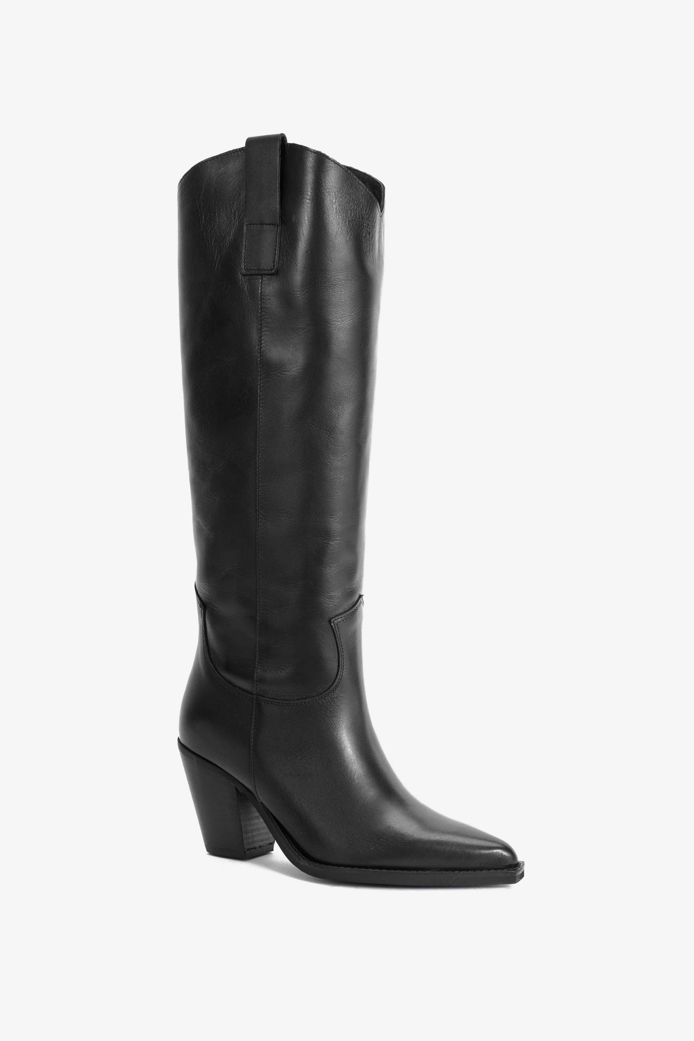 Stivale in Vitello Nero - Elodie