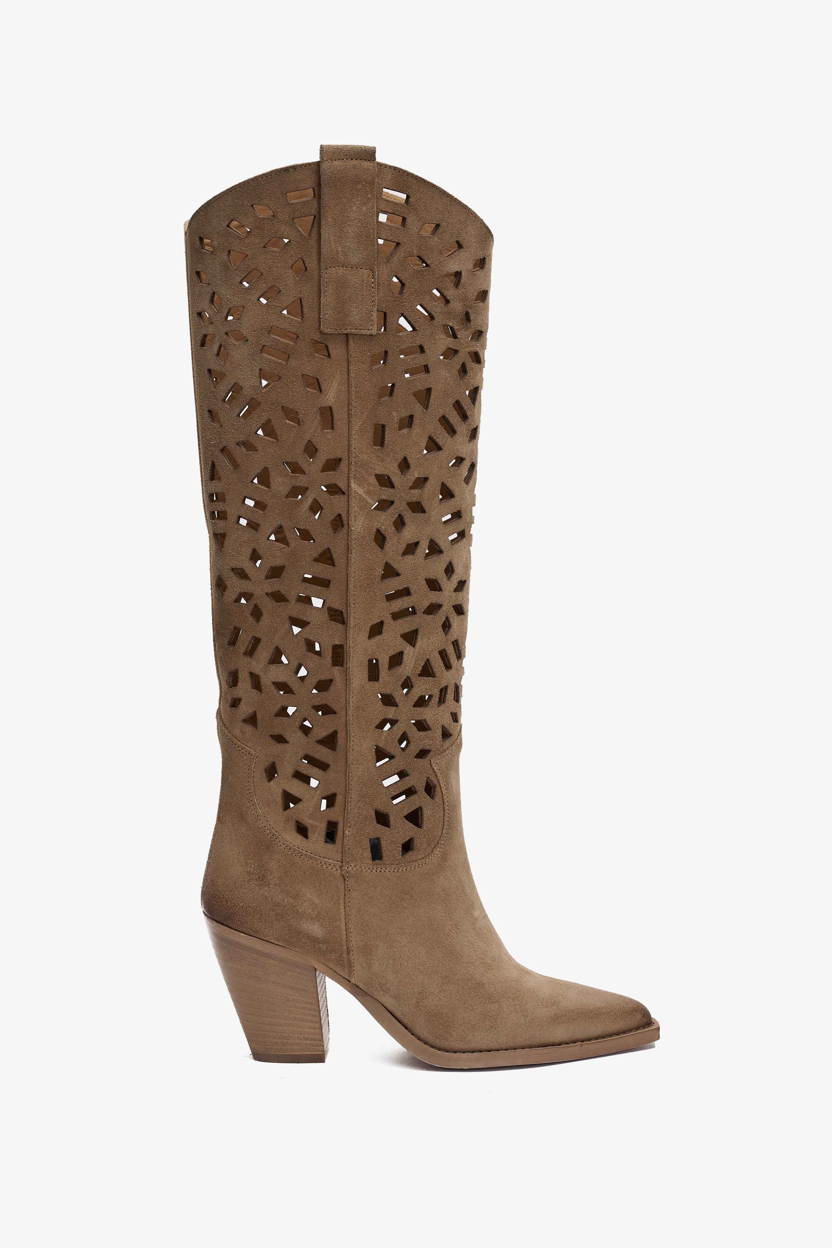 Stivale in Camoscio Fango con Gambale Traforato - Arizona