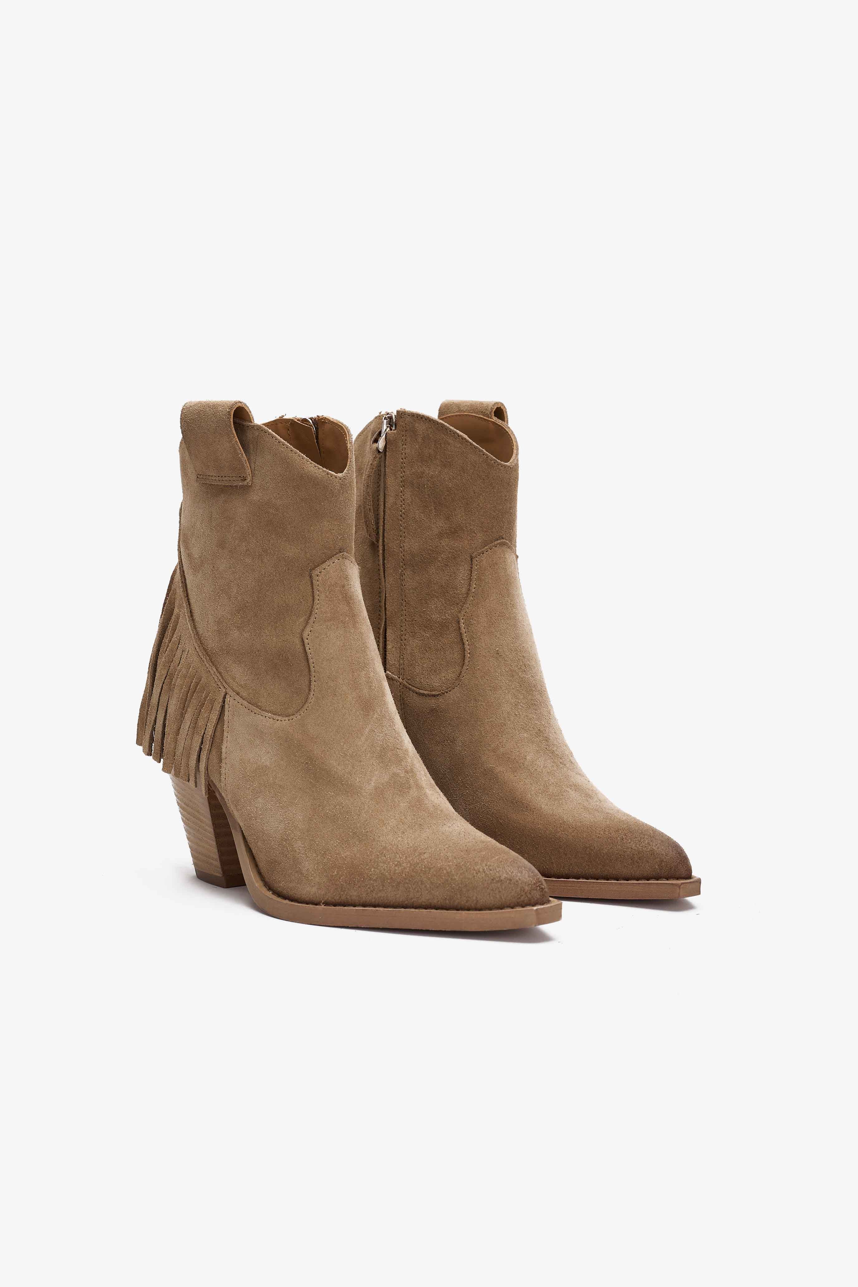 Stivaletto in Camoscio Deserto con Frange - Ember