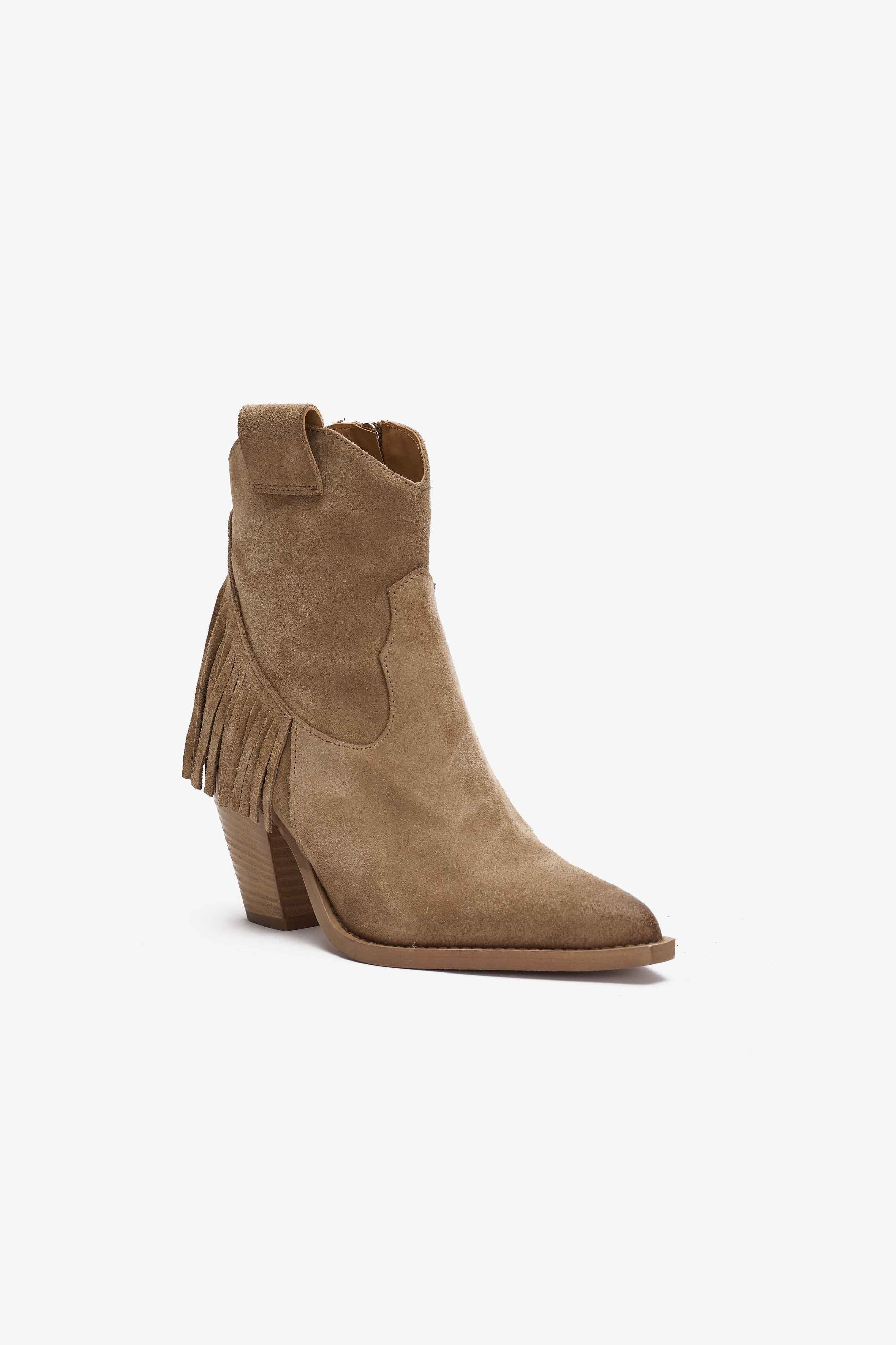 Stivaletto in Camoscio Deserto con Frange - Ember
