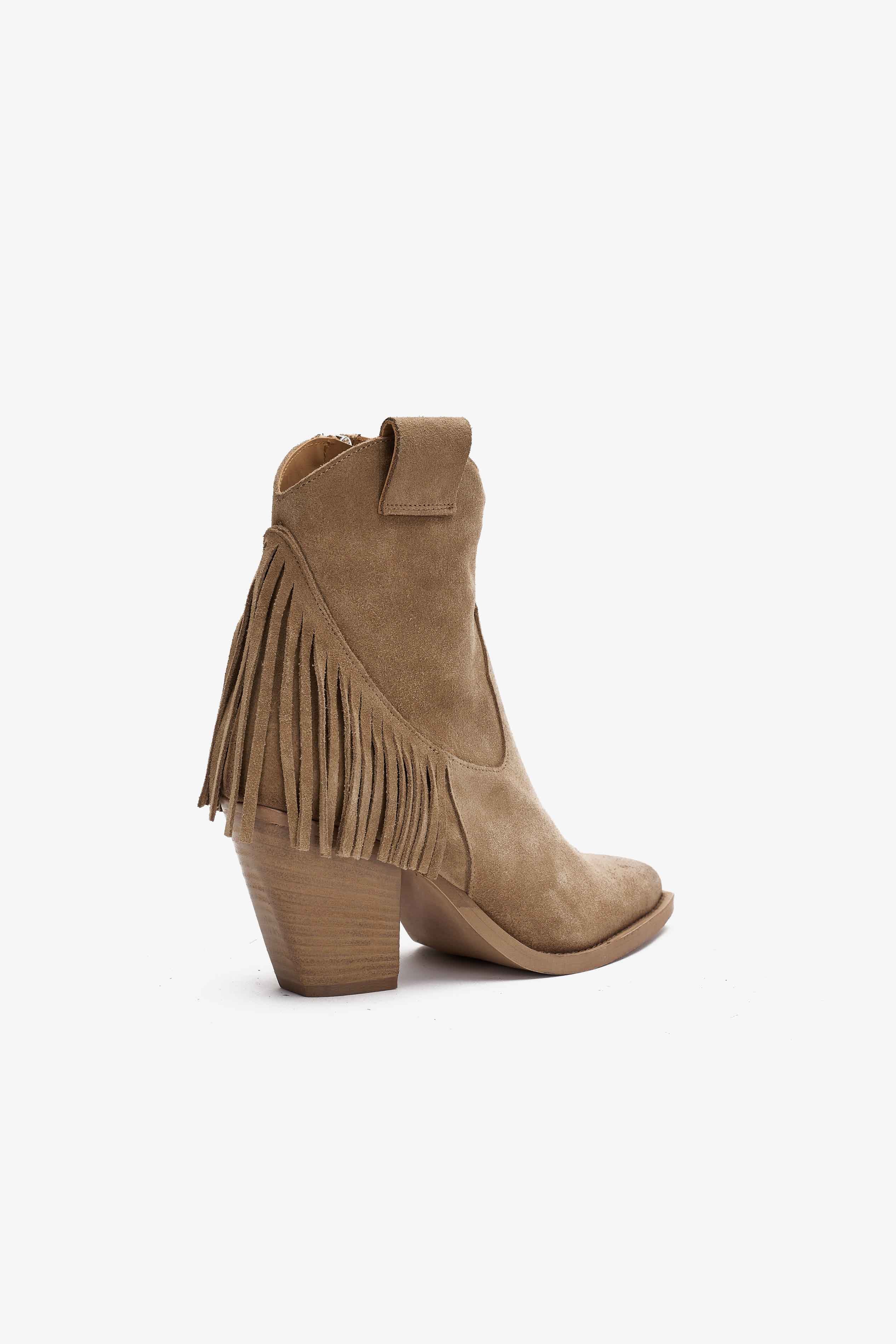 Stivaletto in Camoscio Deserto con Frange - Ember