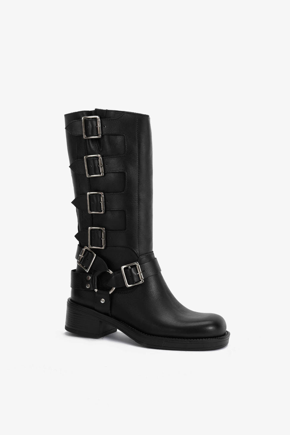 Stivale Biker in Tex Nero - Motive