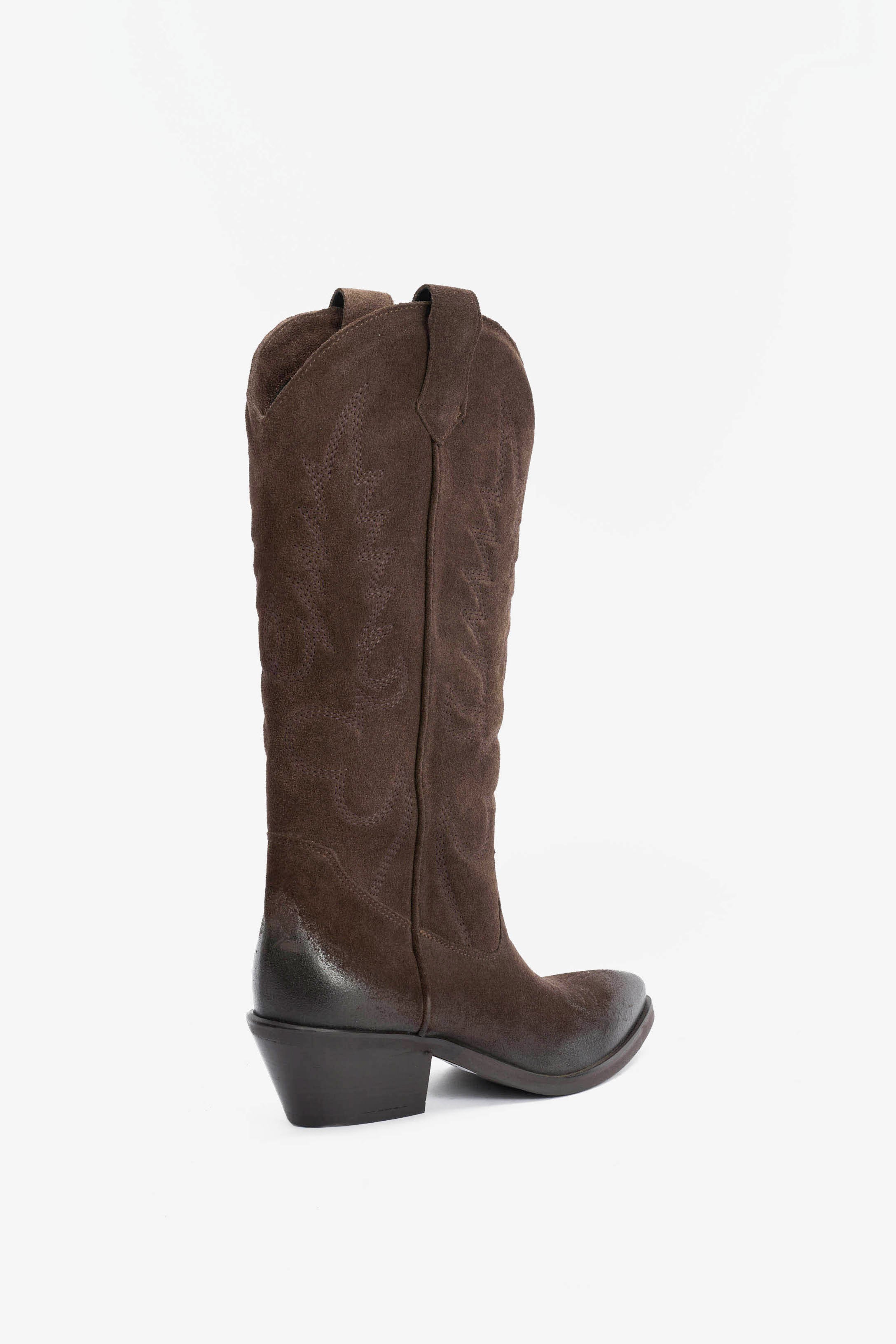 Stivale in Camoscio T.Moro con Ricamo - Taren