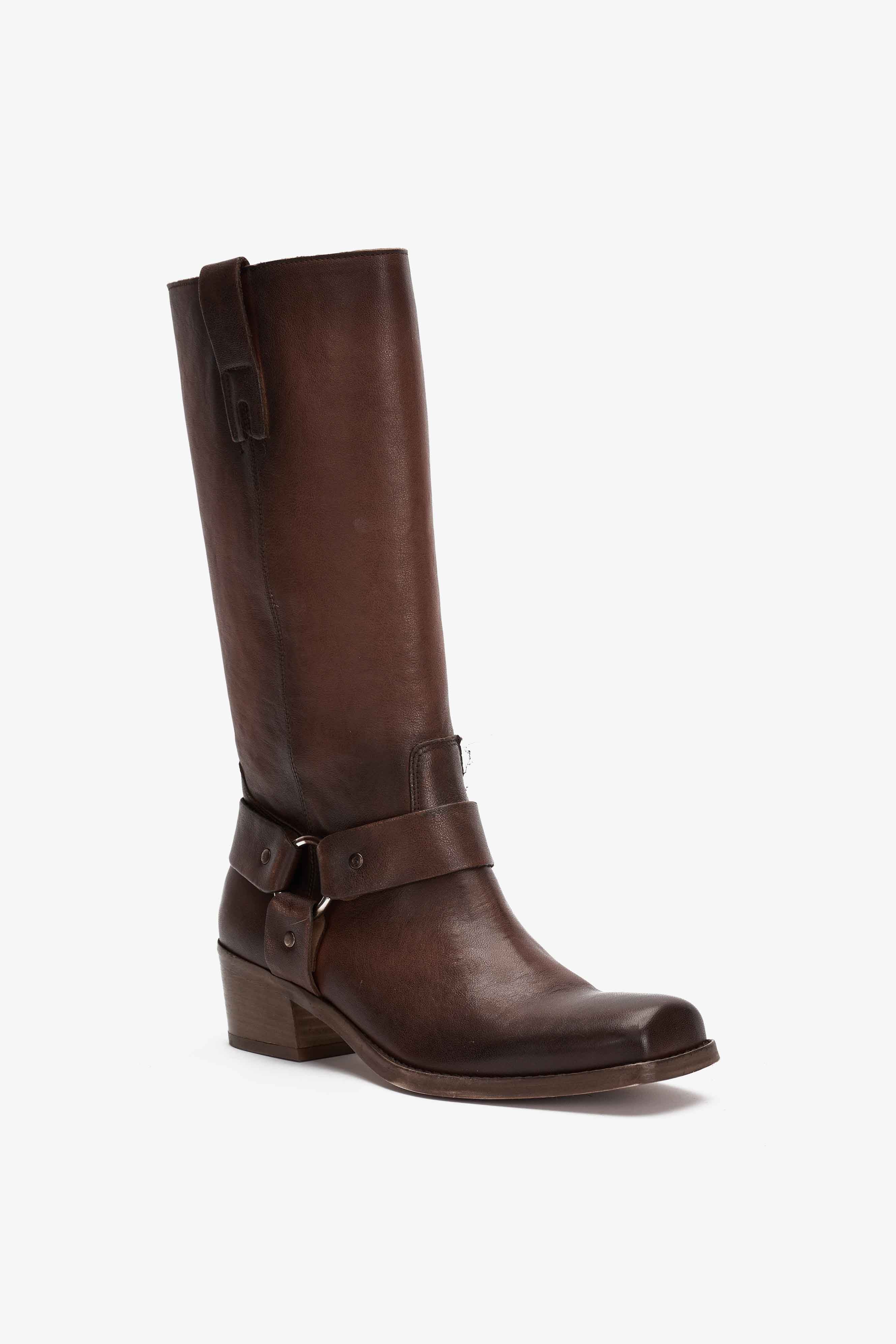 Stivale Biker in Vitello T.Moro - Ranchera