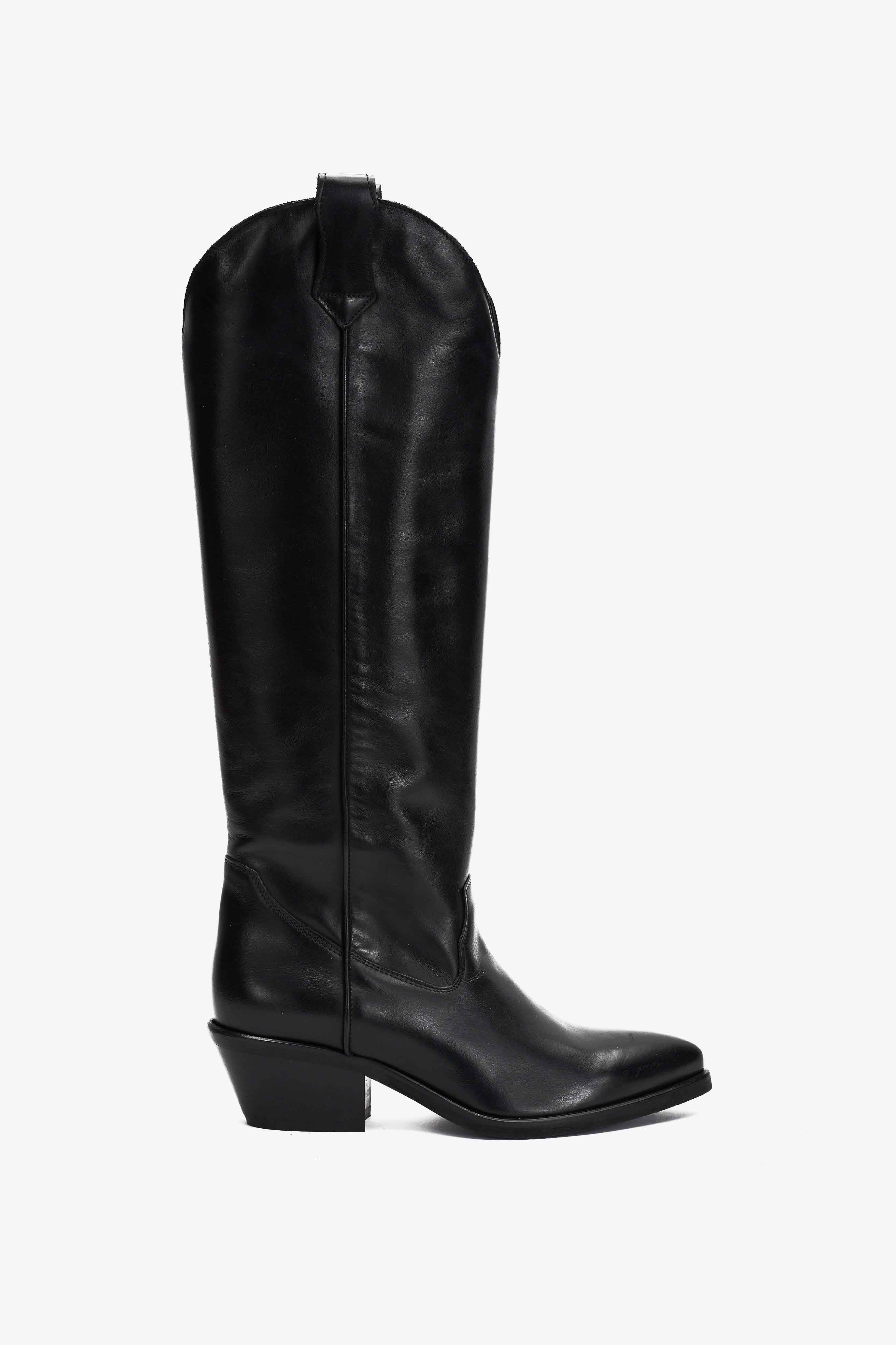 Stivale Texano in Vitello Nero - Duna