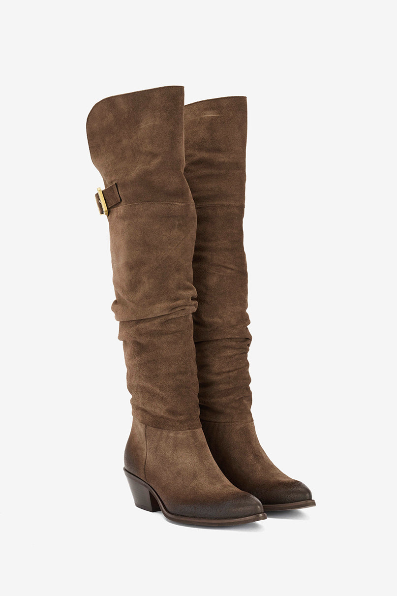 Stivale in Camoscio Castagna - Horizon