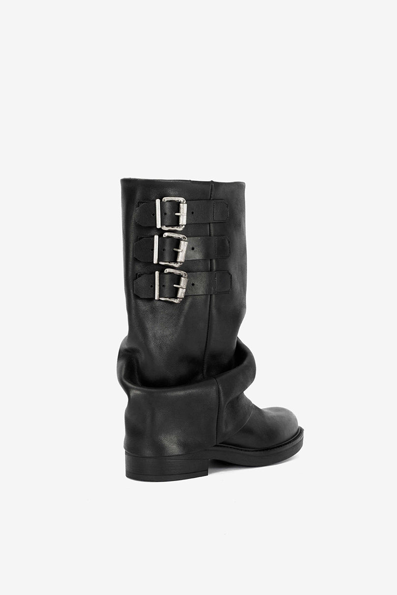 Stivale Biker in Vitello Nero - Mask