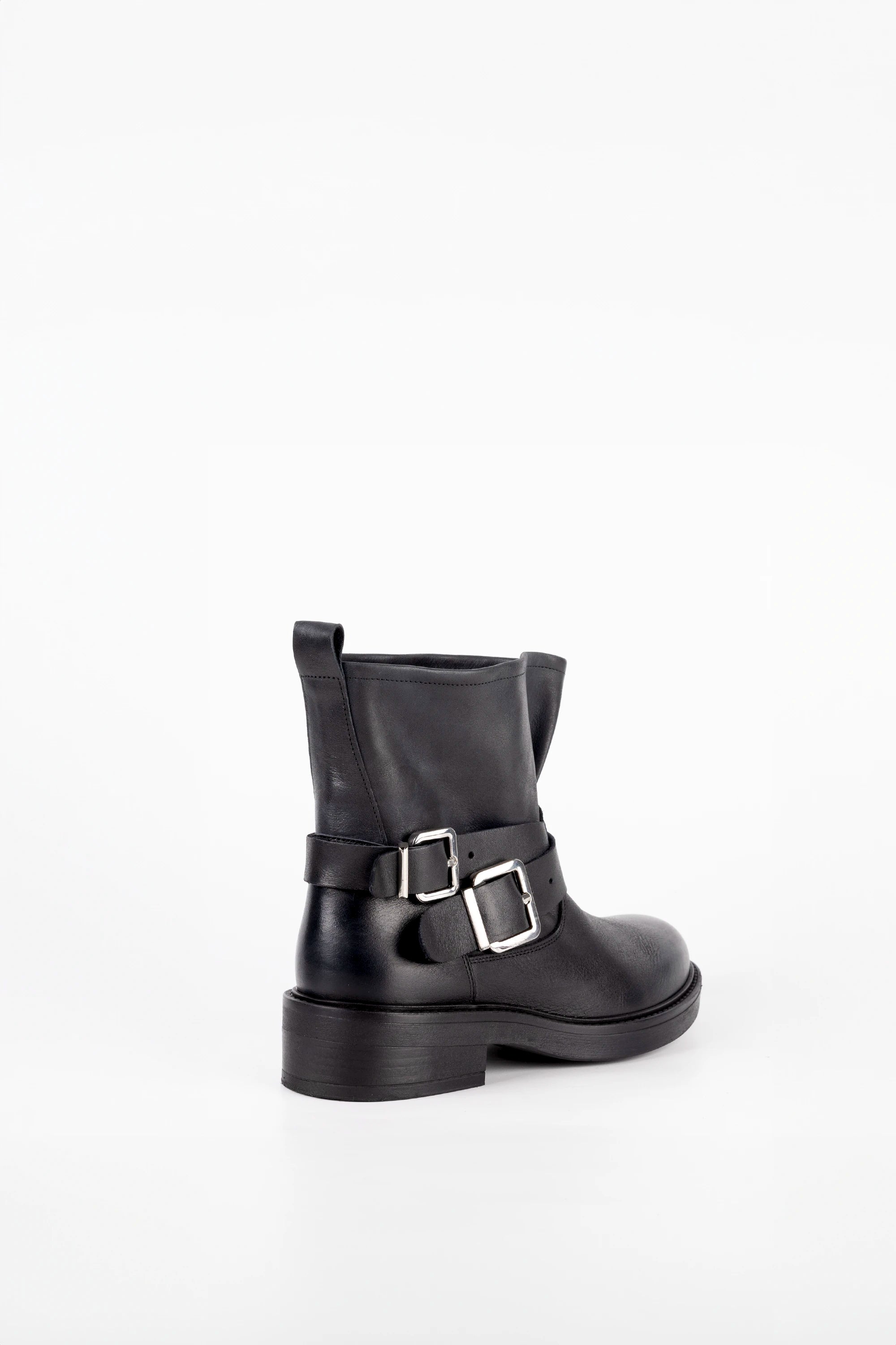 Stivale Biker in Vitello Nero - Echo
