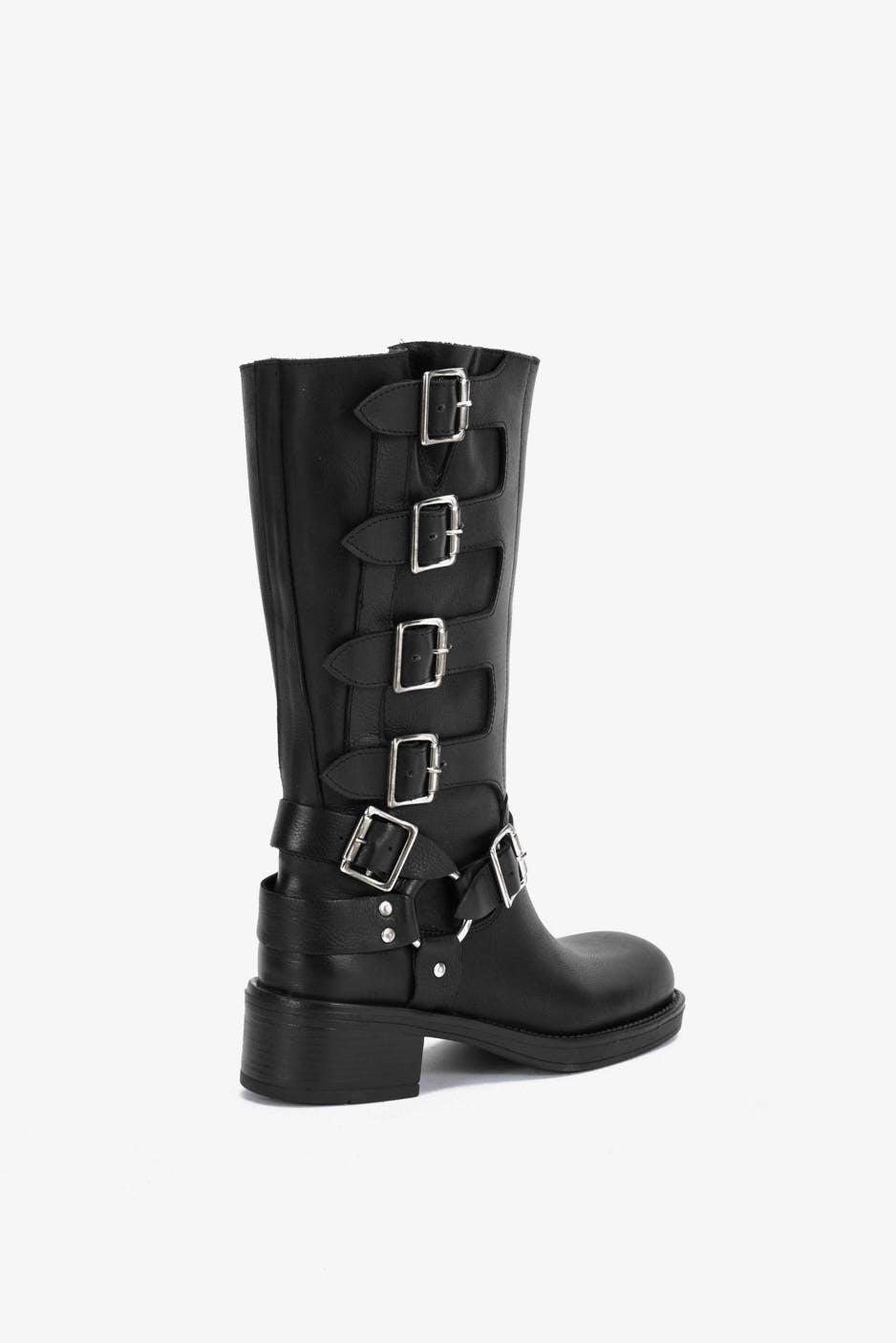 Stivale Biker in Tex Nero - Motive