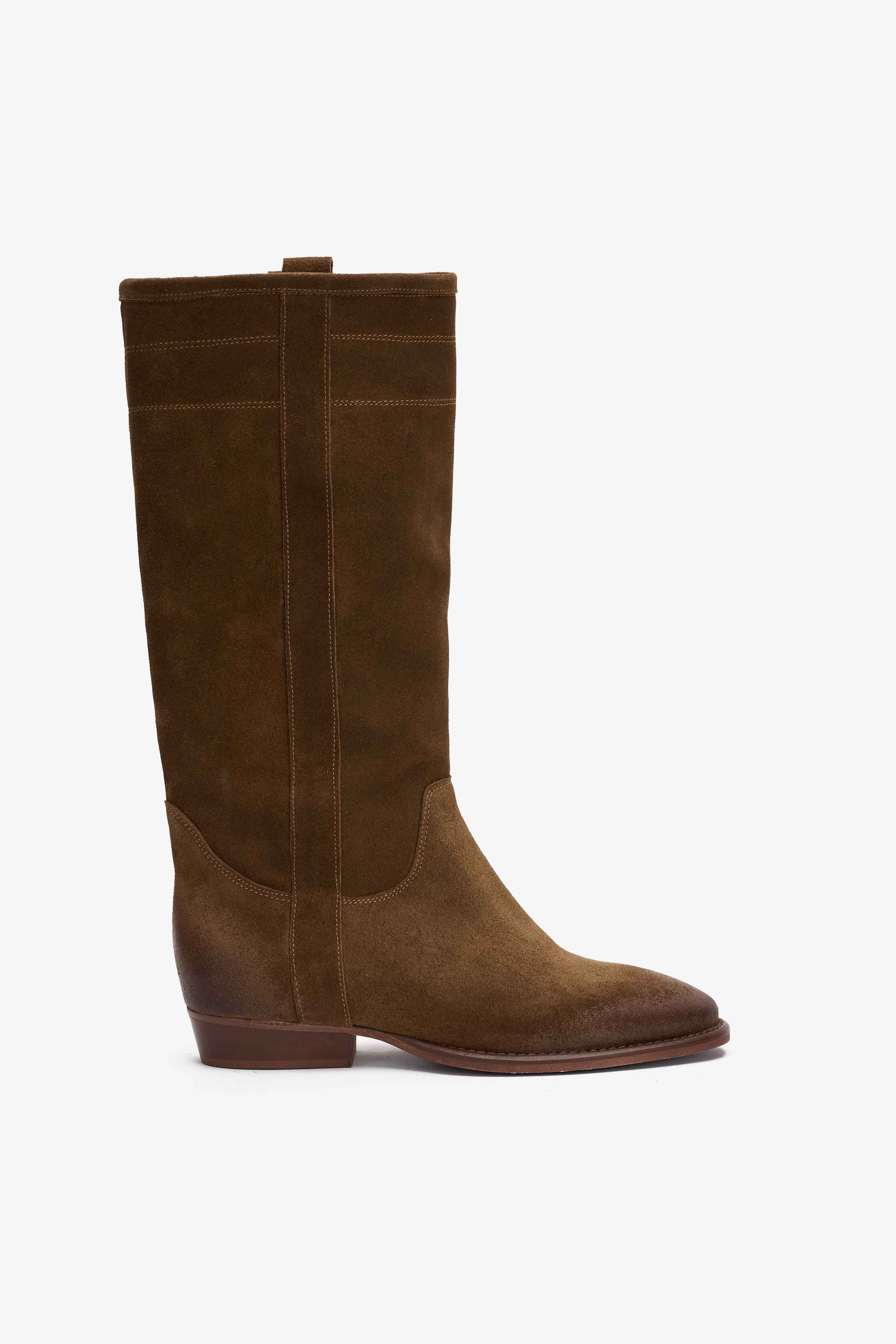 Stivale in Camoscio Tabacco - Shahara