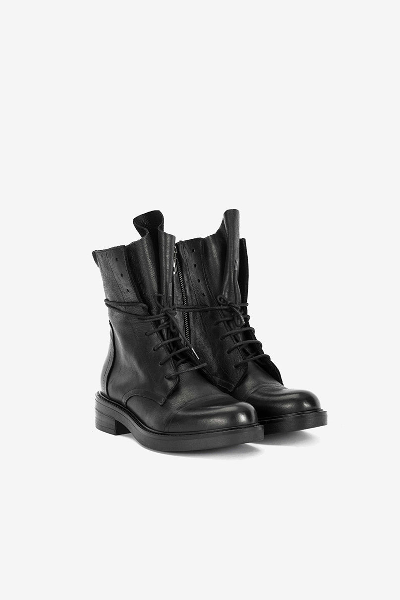 Stivale Biker in Vitello Nero - Storm